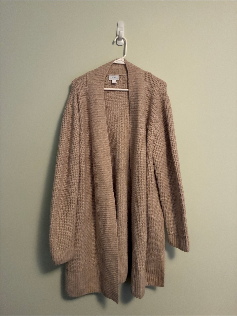 Old Navy Neutral Beige Open-Front Knit Cardigan